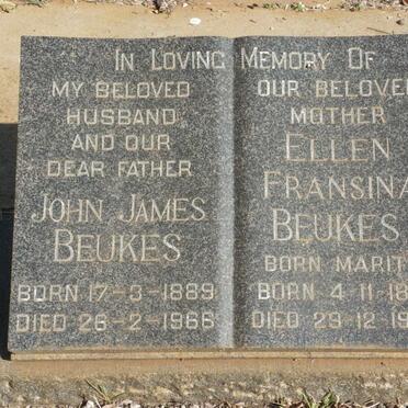 BEUKES John James 1889-1966 &amp; Ellen Fransina MARITZ 1891-1976