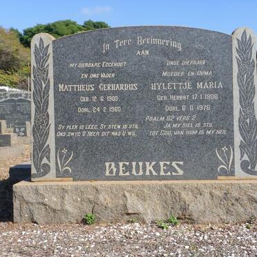 BEUKES Mattheus Gerhardus 1903-1960 &amp; Hylettje Maria HERBST 1906-1976