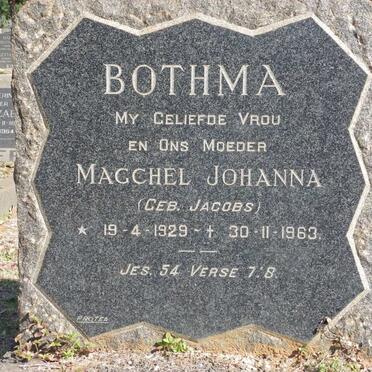 BOTHMA Magchel Johanna nee JACOBS 1929-1963