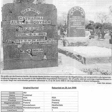 BOOYSEN Catharina Aletta nee HAMMAN 18?2-1880