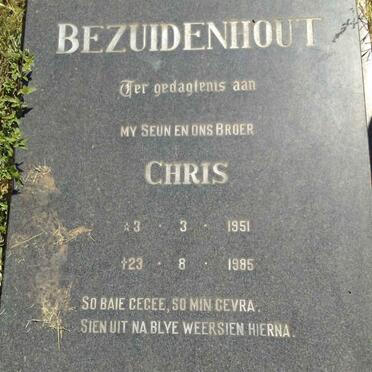 BEZUIDENHOUT Chris 1951-1985