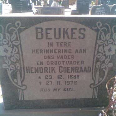BEUKES Hendrik Coenraad 1888-1976