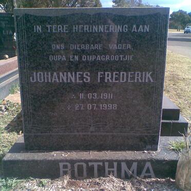 BOTHMA Johannes Frederick 1911-1998