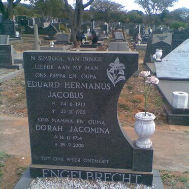 ENGELBRECHT Eduard Hermanus Jacobus 1913-1985 &amp; Dorah Jacomina 1914-2000