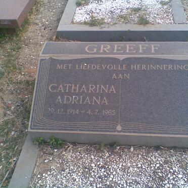 GREEFF Catharina Adriana 1914-1985