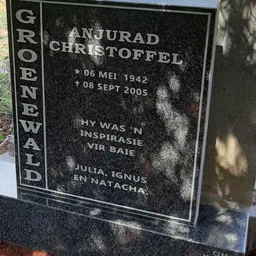 GROENEWALD Anjurad Christoffel 1942-2005