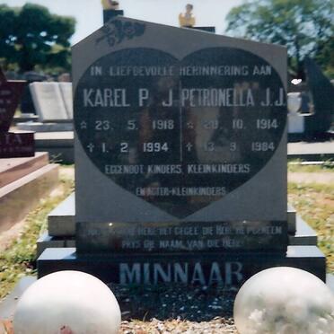 MINNAAR Karel P. J.1918-1994 &amp; Petronella J. J. 1914-1984