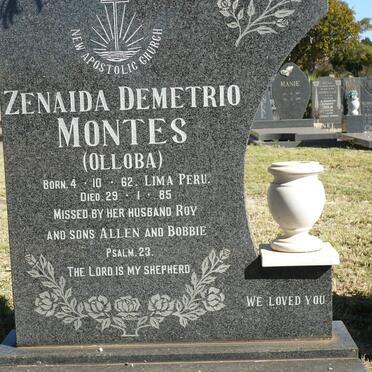 MONTES Zenaida Demetrio 1962-1985
