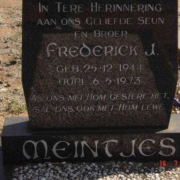 MEINTJES Frederick J. 1944-1973