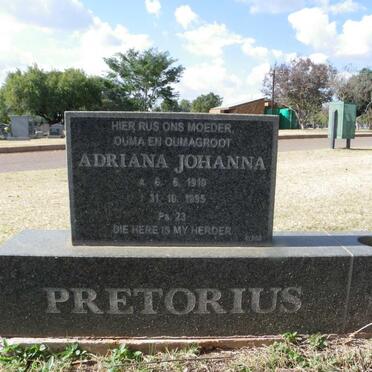 PRETORIUS Adriana Johanna 1910-1995