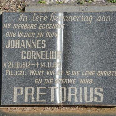 PRETORIUS Johannes Cornelius 1912-1971