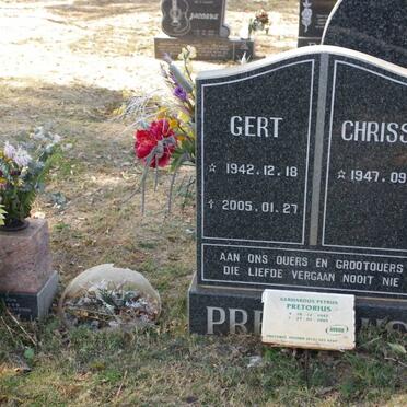 PRETORIUS Gerhardus Petrus 1942-2005 &amp; Chrissie 1947-