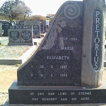 PRETORIUS Maria Elizabeth 1887-1982
