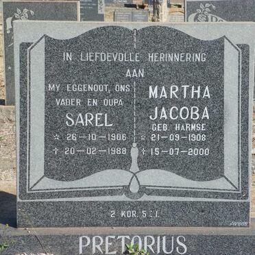 PRETORIUS Sarel 1906-1988 &amp; Martha Jacoba HARMSE 1908-2000