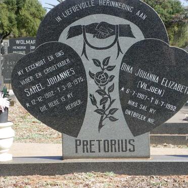 PRETORIUS Sarel Johannes 1902-1975 &amp; Dina Johanna Elizabeth VILJOEN 1907-1992