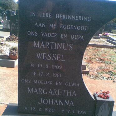 PRETORIUS Marthinus Wessel 1909-1981 &amp; Margaretha Johanna 1920-1991