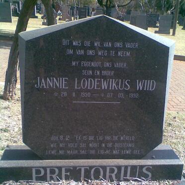 PRETORIUS Jannie Lodewikus Wiid 1950-1992