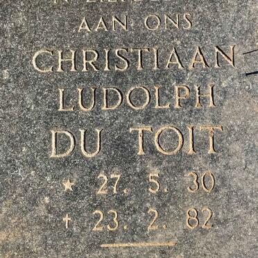 TOIT Christiaan Ludolph, du 1930-1982 &amp; Susanna Petronella Johanna DE BEER 1933-1989