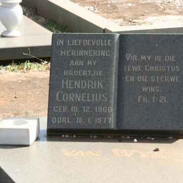 WYK Hendrik Cornelis, van 1960-1977