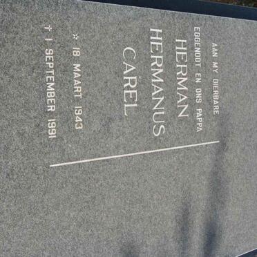 WYK Herman Hermanus Carel, van 1943-1991