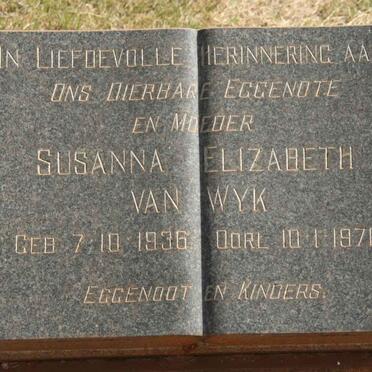 WYK Susanna Elizabeth, van 1936-1970