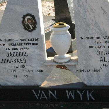 WYK Jacobus Johannes, van 195?-1986 &amp; Susara Aletta 1950-