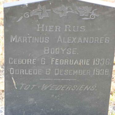 BOOYSE Martinus Alexandres 1936-1938