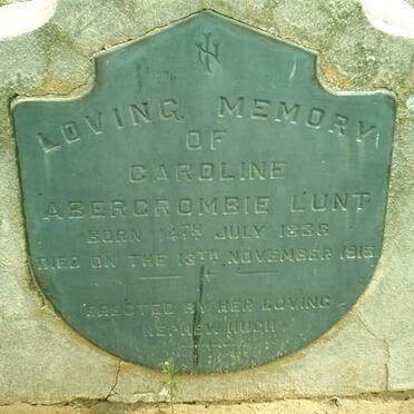 LUNT Caroline Abercrombie 1886-1915