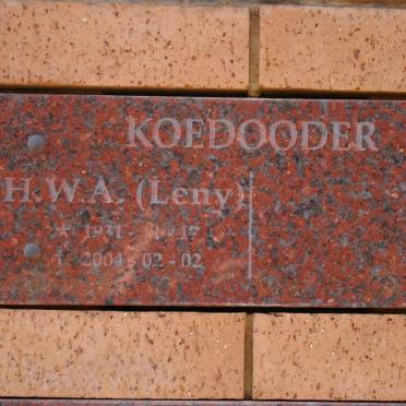 KOEDOODER H.W.A. 1931-2004