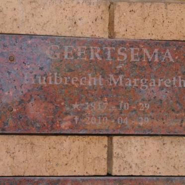 GEERTSEMA Huibrecht Margaretha 1917-2010
