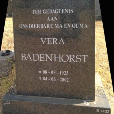 BADENHORST Vera 1923-2002