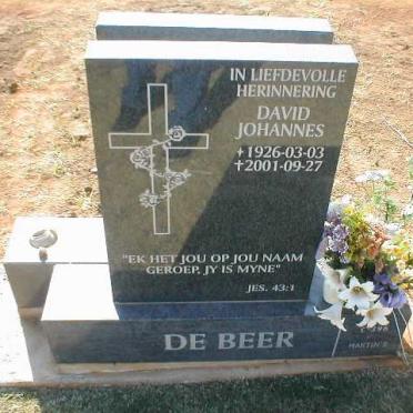 BEER David Johannes, de 1926-2001