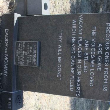 BREDENKAMP Lionel Kevin 1923-1990 &amp; Maria Magdalena 1926-2001
