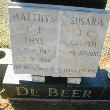 BEER Matthys, de 1912-1984 &amp; Susara 1916-