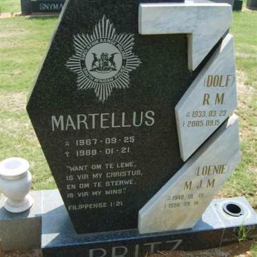 BRITZ R.M. 1933-2005 &amp; M.J.M. 1940-1996 :: BRITZ Martellus 1967-1988