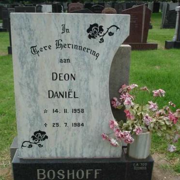 BOSHOFF Deon Daniël 1958-1984