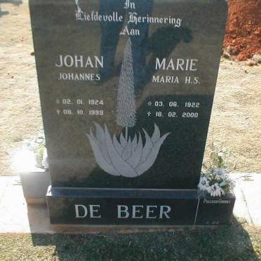 BEER Johan Johannes, de 1924-1999 &amp; Marie Maria H.S. 1922-2000