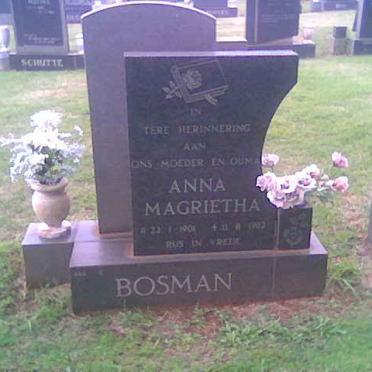 BOSMAN Anna Magrietha 1901-1983