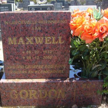 GORDON Maxwell 1932-2000