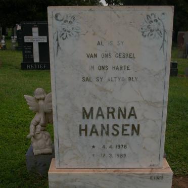 HANSEN Marna 1978-1989