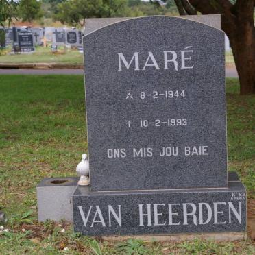 HEERDEN Maré, van 1944-1993