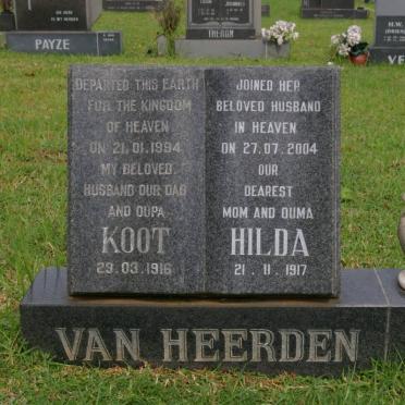 HEERDEN Koot, van 1916-1994 &amp; Hilda 1917-2004