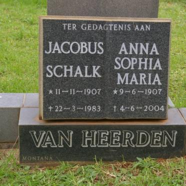 HEERDEN Jacobus Schalk, van 1907-1983 &amp; Anna Sophia Maria 1907-2004