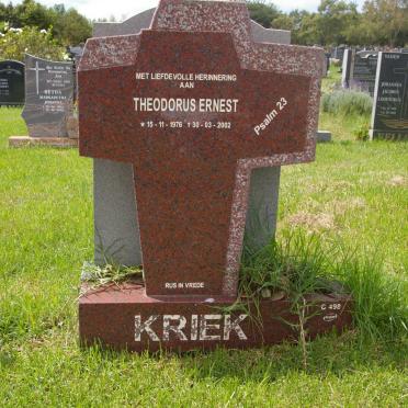 KRIEK Theodorus Ernest 1976-2002
