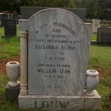 LOUW Willem Izak 1915-1984 &amp; Susanna Aletta 1911-1981