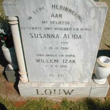 LOUW Willem Izak 1915-1984 &amp; Susanna Alida 1911-1981