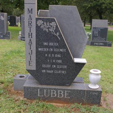 LUBBE Marthatjie 1946-1988
