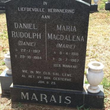 MARAIS Daniel Rudolph 1917-1984 &amp; Maria Magdalena MINNAAR 1918-1987