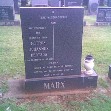 MARX Petrus Johannes Hertzog 1915-1967