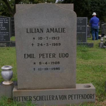 PETTENDORF Emil Udo, von Bittner Schellera 1908-1995 &amp; Lilian Amalie 1913-1989